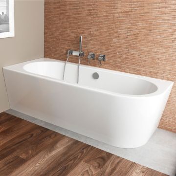 badshop.de Premium Design Eck-Badewanne - 180 Oval F Rechts Ambiente