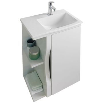 Burgbad Orell Mineralguss-Waschtisch und Unterschrank 48 cm