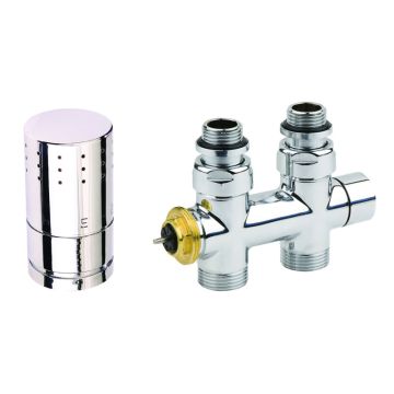 Corpotherma Anschlussarmaturen Design-Ventilarmatur Durchgangsform - chrom