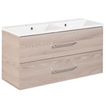 Fackelmann B.clever Waschtisch mit Unterschrank - 120 cm Alaska Esche