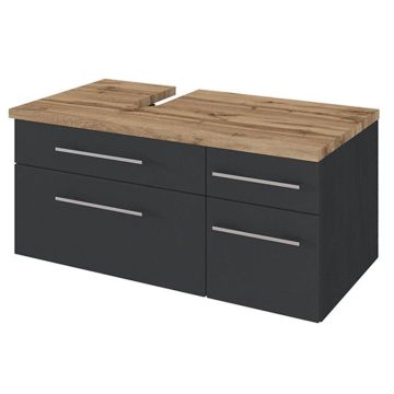 Held Möbel Davos Waschtischunterschrank / Unterbeckenschrank - 90 cm