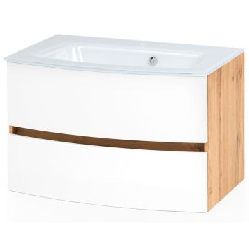 Held Möbel Kopenhagen Glasbecken mit Unterschrank 80 cm