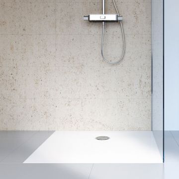 HSK Duschwanne Quadrat-Duschwanne 90x90 - plan, Marmor-Polymer
