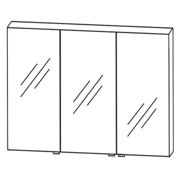 Laguna Spiegelschränke Spiegelschrank - 80 cm Skizze