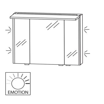 Laguna Spiegelschränke Spiegelschrank - 92 cm Skizze