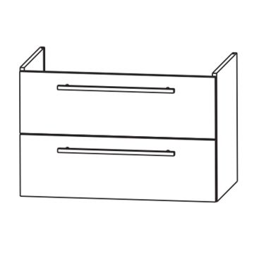Laguna Waschtischunterschrank 58 cm Skizze