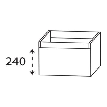Laguna Highline 100 Unterschrank für Waschtischverlängerung - 100 cm Skizze