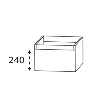 Laguna Highline 100 Unterschrank für Waschtischverlängerung - 40 cm Skizze