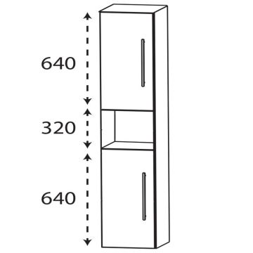 Laguna Ergänzungsschrank Hochschrank - 30 cm Skizze