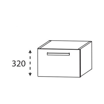 Laguna Platino 2.0 Plattenunterschrank - 50 cm Skizze