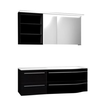 Laguna Laola Badmöbel Set 140 cm mit Spiegelschrank Serie B links