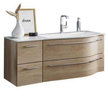 Laguna Laola Mineralguss Waschtisch mit Unterschrank 120 cm links