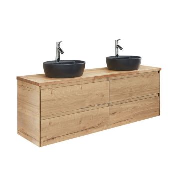 Pelipal PCON Aufsatzbecken mit Waschtischplatte und Unterschrank 152 cm