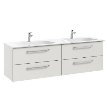 Pelipal PCON Mineralmarmor-Doppelwaschtisch mit Unterschrank 152 cm