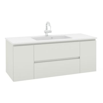 Pelipal PCON Solid Surface Waschtisch mit Unterschrank 137 cm