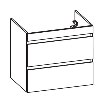 Pelipal PCON Waschtischunterschrank 70 cm Skizze