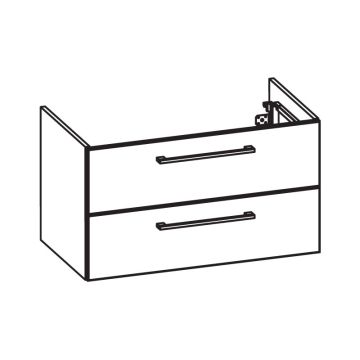 Pelipal PCON Waschtischunterschrank 85 cm Skizze