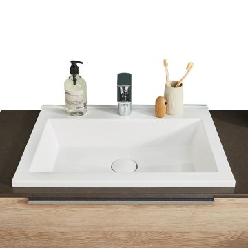 Puris Kera Plan STONEPLUS Einbau-Waschtisch 60 cm