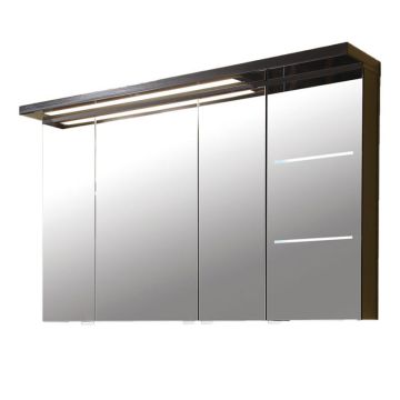 Puris Swing Spiegelschrank mit 3 Doppelspiegeltüren 120 cm