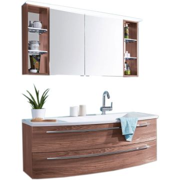 Puris Crescendo Badmöbel Set 140 cm links Flächenleuchte