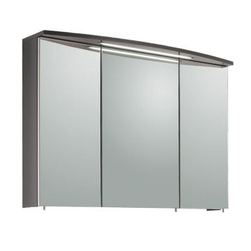 Puris Speed Spiegelschrank mit 3 Spiegeldrehtüren und LED Einbauleuchte 1000 mm