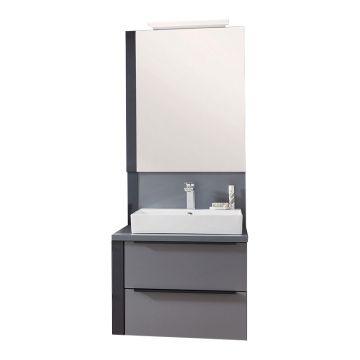 Puris Modern Life Badmöbel Set 1 links mit Griffleisten