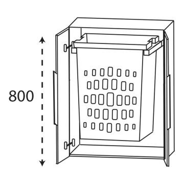 Puris Modern Life Highboard - 60 cm Skizze