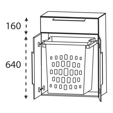Puris Modern Life Highboard - 60 cm Skizze