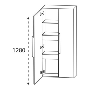 Puris Modern Life Mittelschrank - 40 cm Skizze