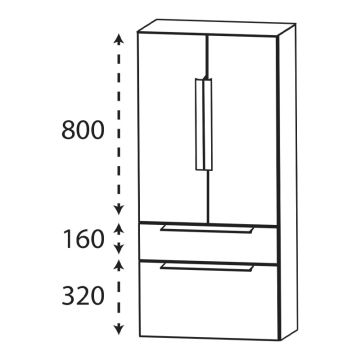 Puris Modern Life Mittelschrank - 40 cm Skizze