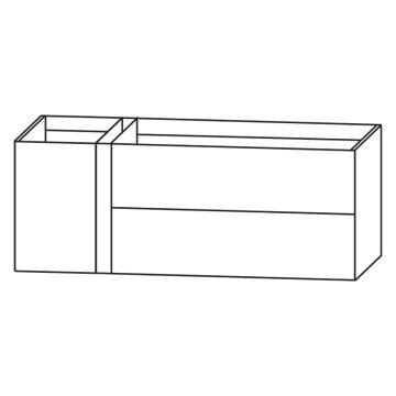 Puris Modern Life Waschtischunterschrank - 126 cm Skizze links