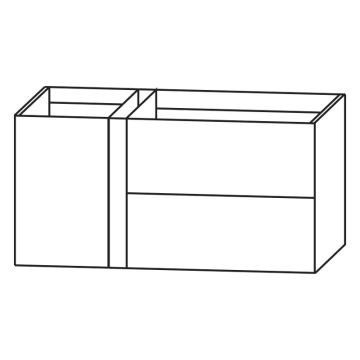 Puris Modern Life Waschtischunterschrank - 96 cm Skizze links