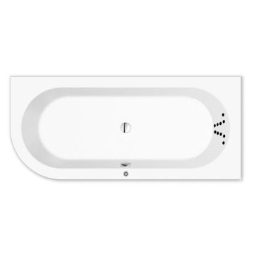 Repabad Livorno 180 x 80 cm, oval links, mit Rückentherapie