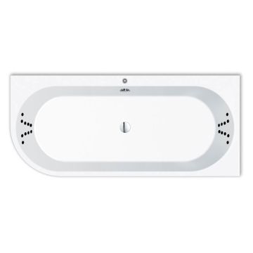 Repabad Livorno 180 x 80 cm, oval F links, mit Aquapunktur