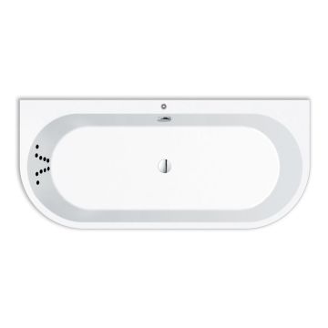Repabad Livorno 170 x 75 cm oval f Wand, mit Rückentherapie