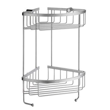 Smedbo SIDELINE Design Eckeseifenkorb Doppelt mattverchromt